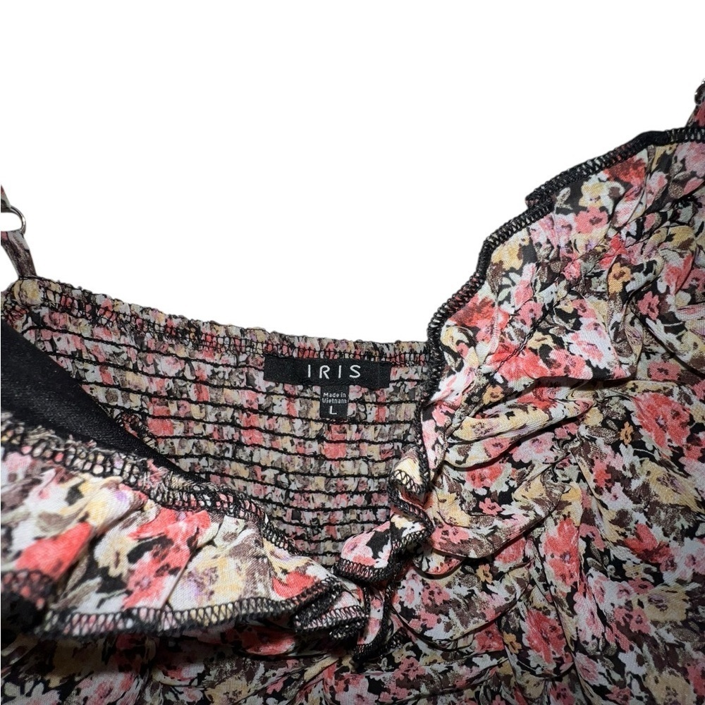 Iris Multicolor Floral Dress with Ruffles - Picture 4 of 8